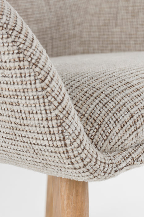 Eetkamerstoel Loua Polyester Bruin 59x59 cm-Fauteuils-Creating Home