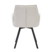 Eetkamerstoel Louise Beige Draaibaar 58 cm-Eetkamerstoelen-Livingfurn