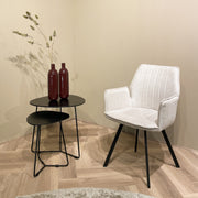 Eetkamerstoel Louise Beige Draaibaar 58 cm-Eetkamerstoelen-Livingfurn