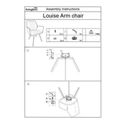 Eetkamerstoel Louise Beige Draaibaar 58 cm-Eetkamerstoelen-Livingfurn