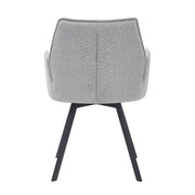 Eetkamerstoel Louise Grijs Draaibaar 58 cm-Eetkamerstoelen-Livingfurn