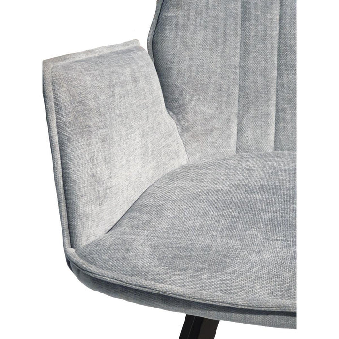 Eetkamerstoel Louise Grijs Draaibaar 58 cm-Eetkamerstoelen-Livingfurn