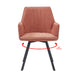 Eetkamerstoel Louise Roze Draaibaar 58 cm-Eetkamerstoelen-Livingfurn