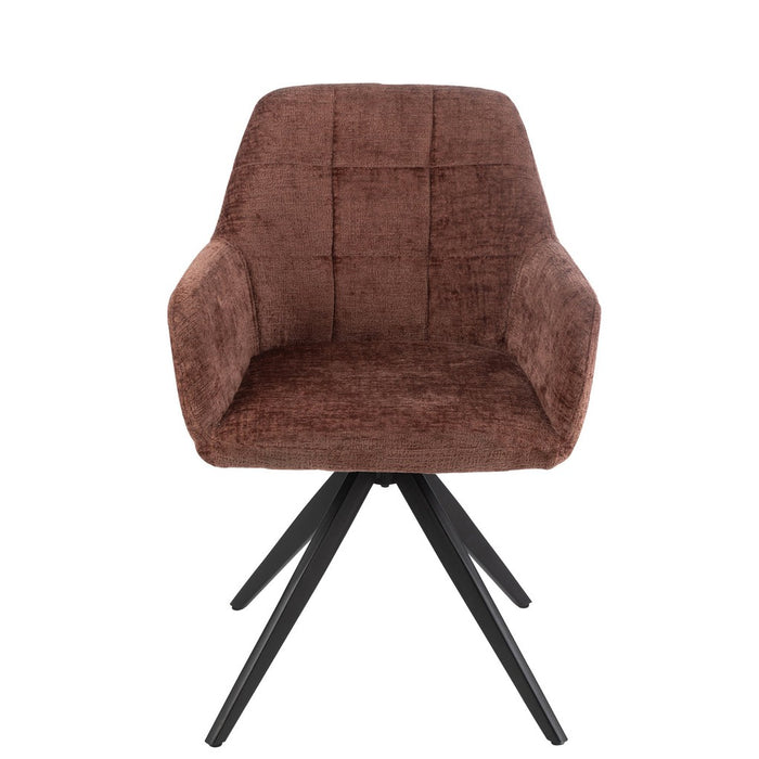 Eetkamerstoel Louna Iron | Acrylic Brown-Eetkamerstoelen-J-Line