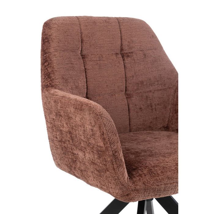 Eetkamerstoel Louna Iron | Acrylic Brown-Eetkamerstoelen-J-Line