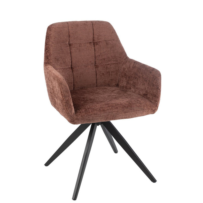 Eetkamerstoel Louna Iron | Acrylic Brown-Eetkamerstoelen-J-Line