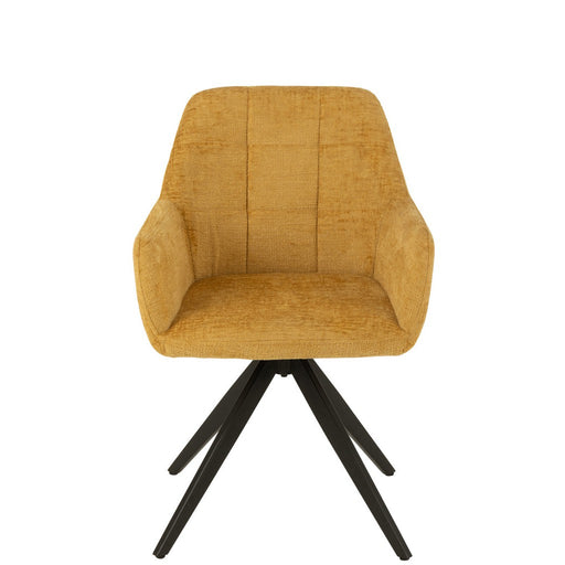 Eetkamerstoel Louna Iron | Acrylic Ochre-Eetkamerstoelen-J-Line