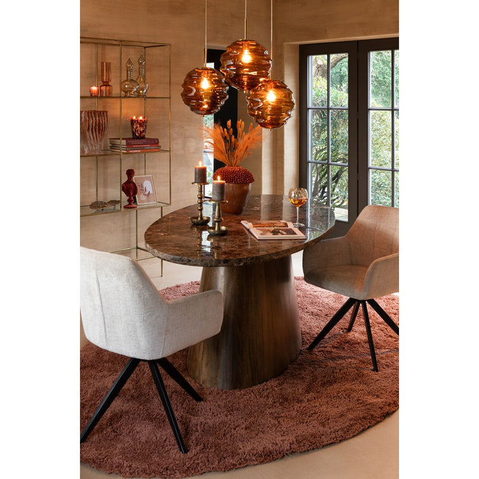 Eetkamerstoel Louna Iron | Acrylic Peach-Eetkamerstoelen-J-Line