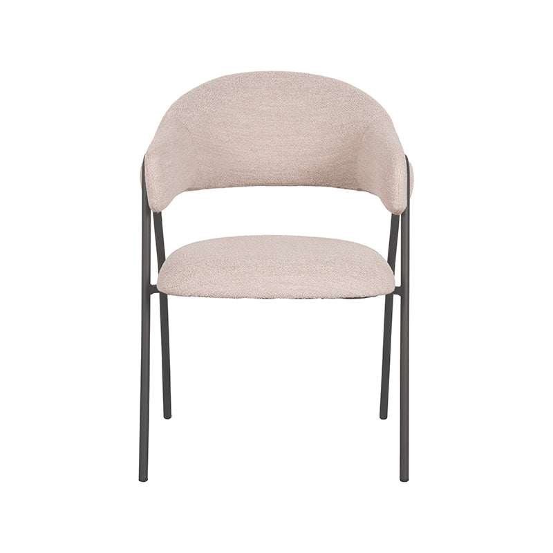 Eetkamerstoel Lowen Bouclé Naturel 58x60x84 cm-Eetkamerstoelen-LABEL51