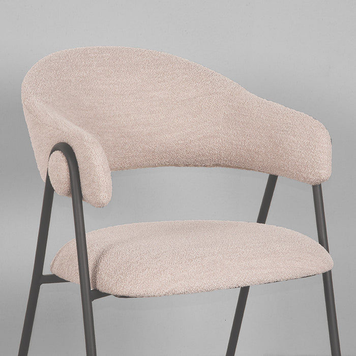 Eetkamerstoel Lowen Bouclé Naturel Beige, afbeelding 6
