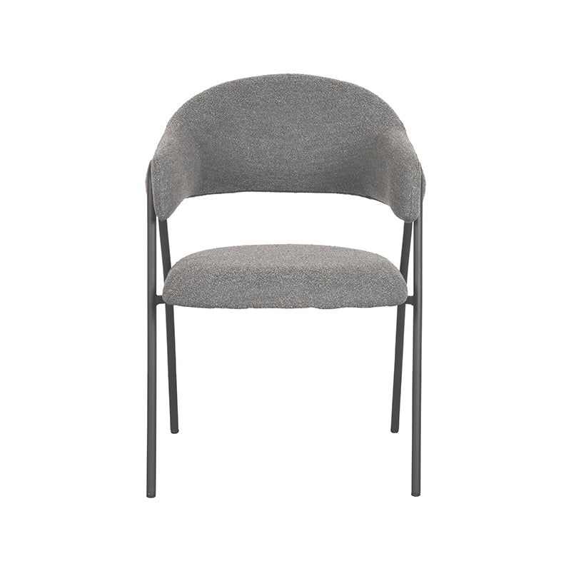 Eetkamerstoel Lowen Grijs Boucle 58x60x84 cm-Eetkamerstoelen-LABEL51