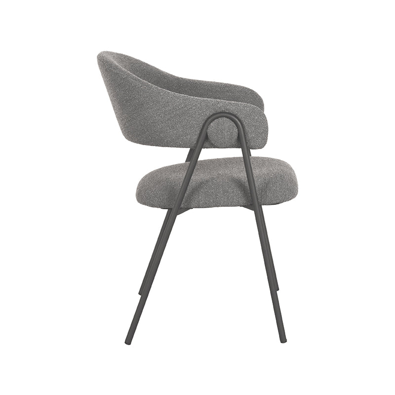 Eetkamerstoel Lowen Grijs Boucle 58x60x84 cm-Eetkamerstoelen-LABEL51