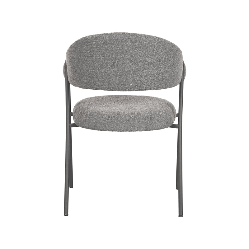 Eetkamerstoel Lowen Grijs Boucle 58x60x84 cm-Eetkamerstoelen-LABEL51