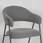 Eetkamerstoel Lowen Grijs Boucle 58x60x84 cm-Eetkamerstoelen-LABEL51