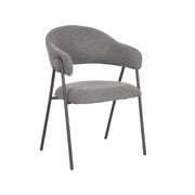 Eetkamerstoel Lowen Grijs Boucle 58x60x84 cm-Eetkamerstoelen-LABEL51