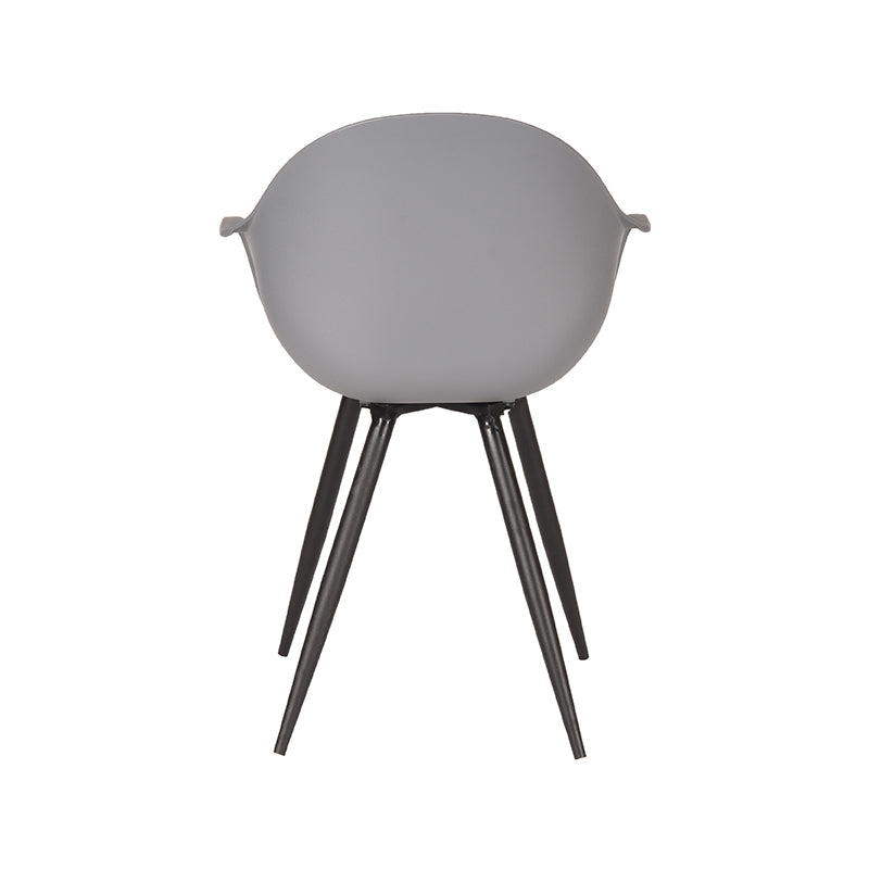 Eetkamerstoel Luca Antraciet PP Zwart Metalen Frame 58x54x85 cm-Eetkamerstoelen-LABEL51