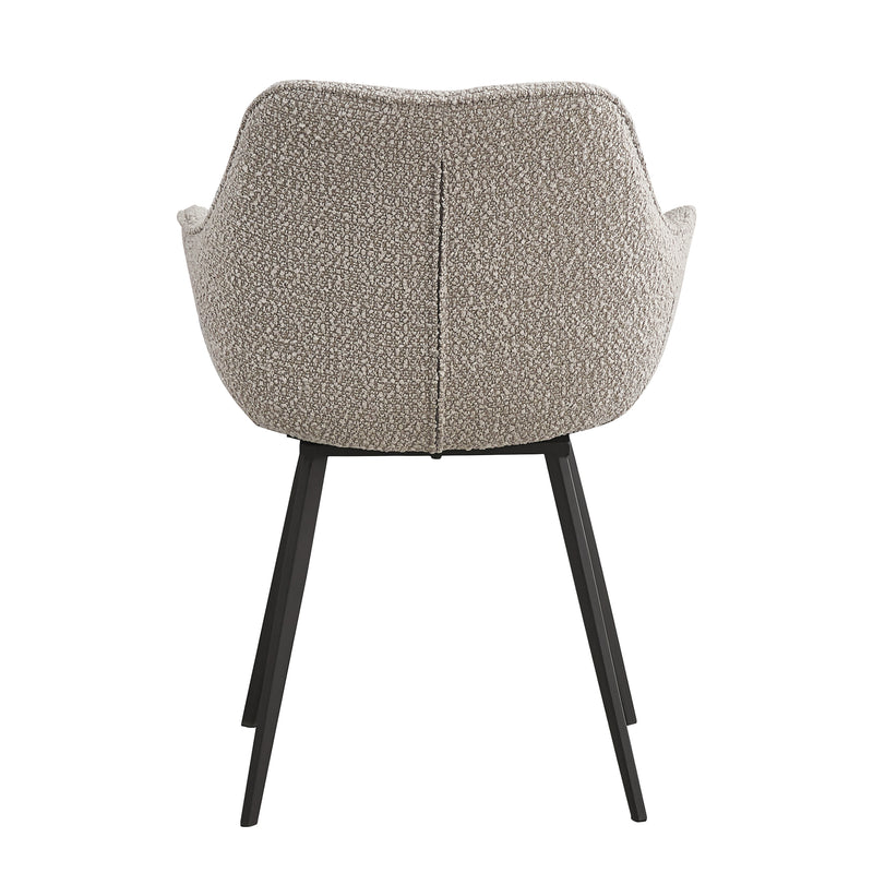 Eetkamerstoel Luca Bouclé Beige 59 cm-Eetkamerstoelen-Livingfurn