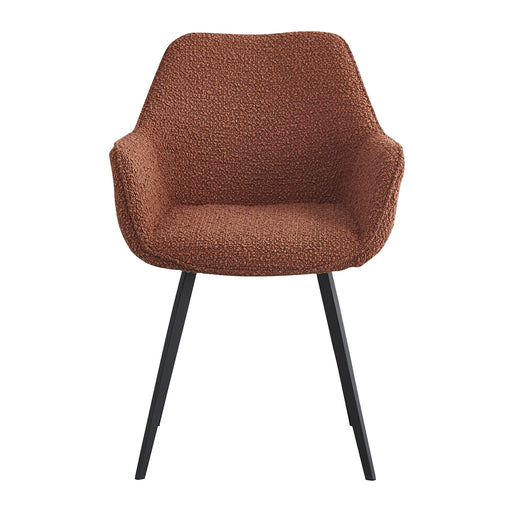 Eetkamerstoel Luca Bouclé Bruin 59 cm-Eetkamerstoelen-Livingfurn