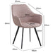 Eetkamerstoel Luca Bouclé Vintage Roze 59 cm-Eetkamerstoelen-Livingfurn