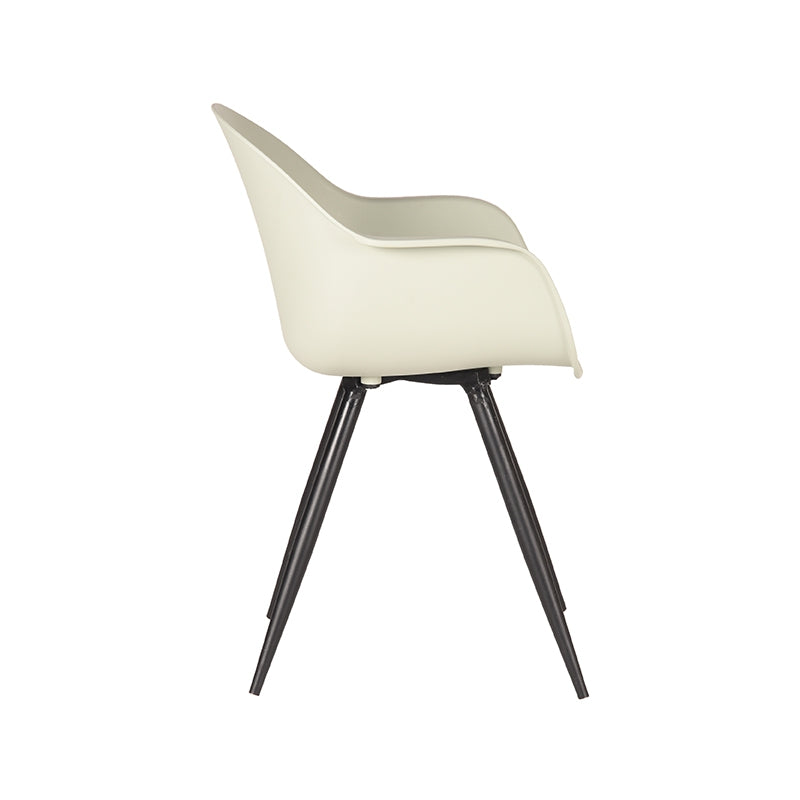 Eetkamerstoel Luca Breeze PP Zwart Metalen Frame 58x54x85 cm-Eetkamerstoelen-LABEL51