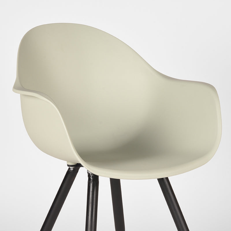Eetkamerstoel Luca Breeze PP Zwart Metalen Frame 58x54x85 cm-Eetkamerstoelen-LABEL51