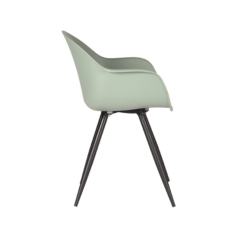 Eetkamerstoel Luca Forest PP Zwart Metalen Frame 58x54x85 cm-Eetkamerstoelen-LABEL51