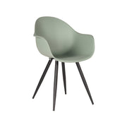 Eetkamerstoel Luca Forest PP Zwart Metalen Frame 58x54x85 cm-Eetkamerstoelen-LABEL51