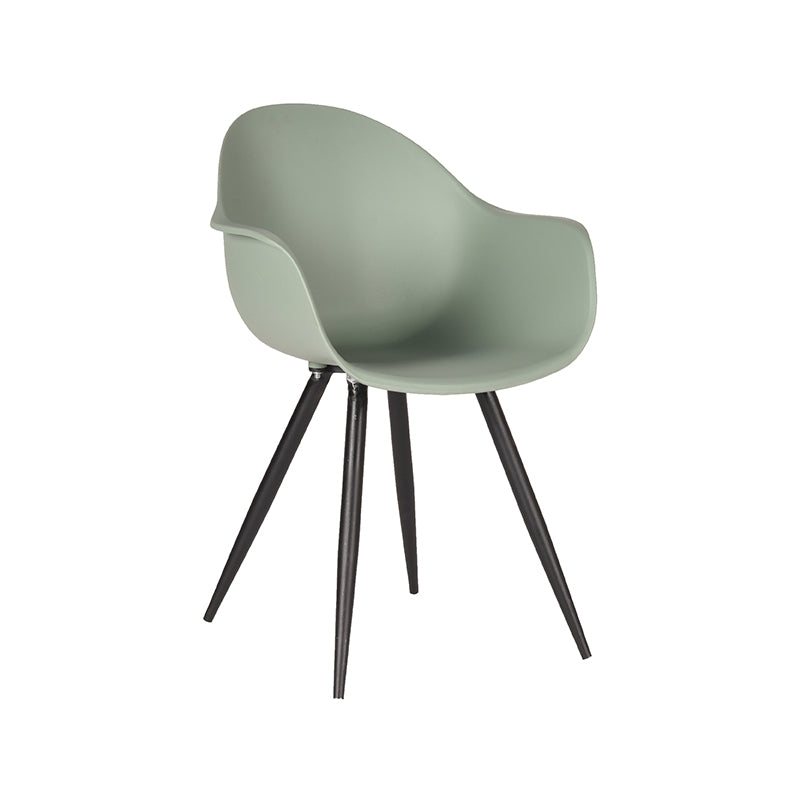 Eetkamerstoel Luca Forest PP Zwart Metalen Frame 58x54x85 cm-Eetkamerstoelen-LABEL51
