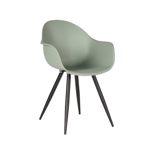 Eetkamerstoel Luca Forest PP Zwart Metalen Frame 58x54x85 cm-Eetkamerstoelen-LABEL51