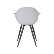 Eetkamerstoel Luca Grijs PP Zwart Metalen Frame 58x54x85 cm-Eetkamerstoelen-LABEL51
