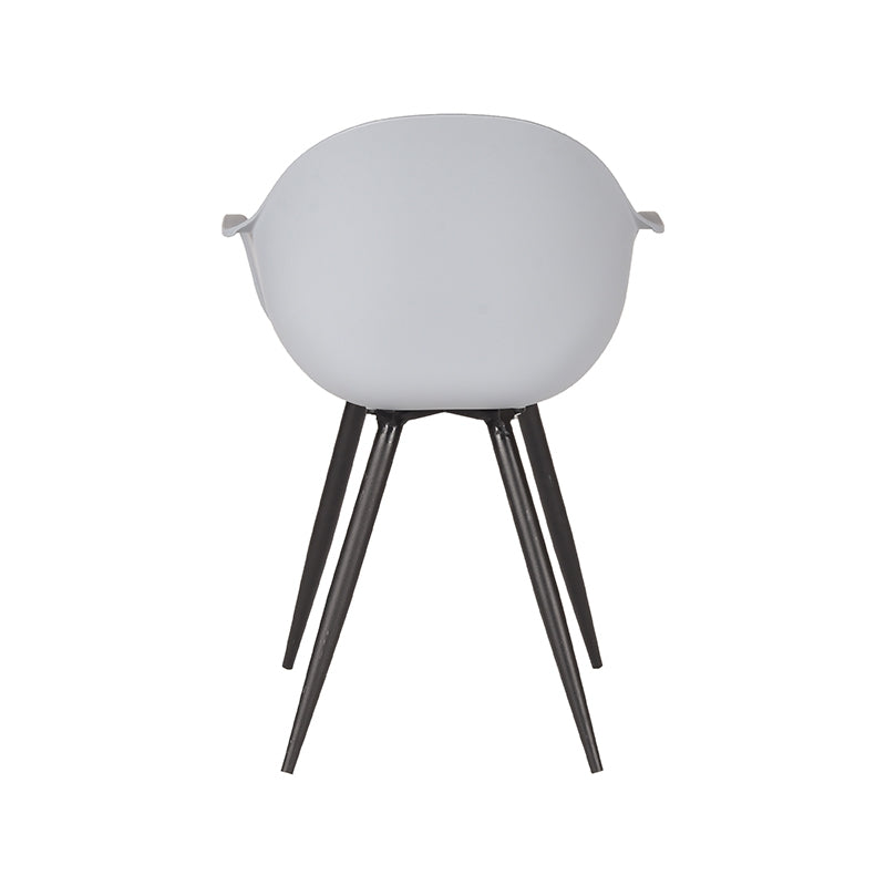 Eetkamerstoel Luca Grijs PP Zwart Metalen Frame 58x54x85 cm-Eetkamerstoelen-LABEL51