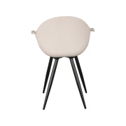 Eetkamerstoel Luca Zand PP Zwart Metalen Frame 58x54x85 cm-Eetkamerstoelen-LABEL51