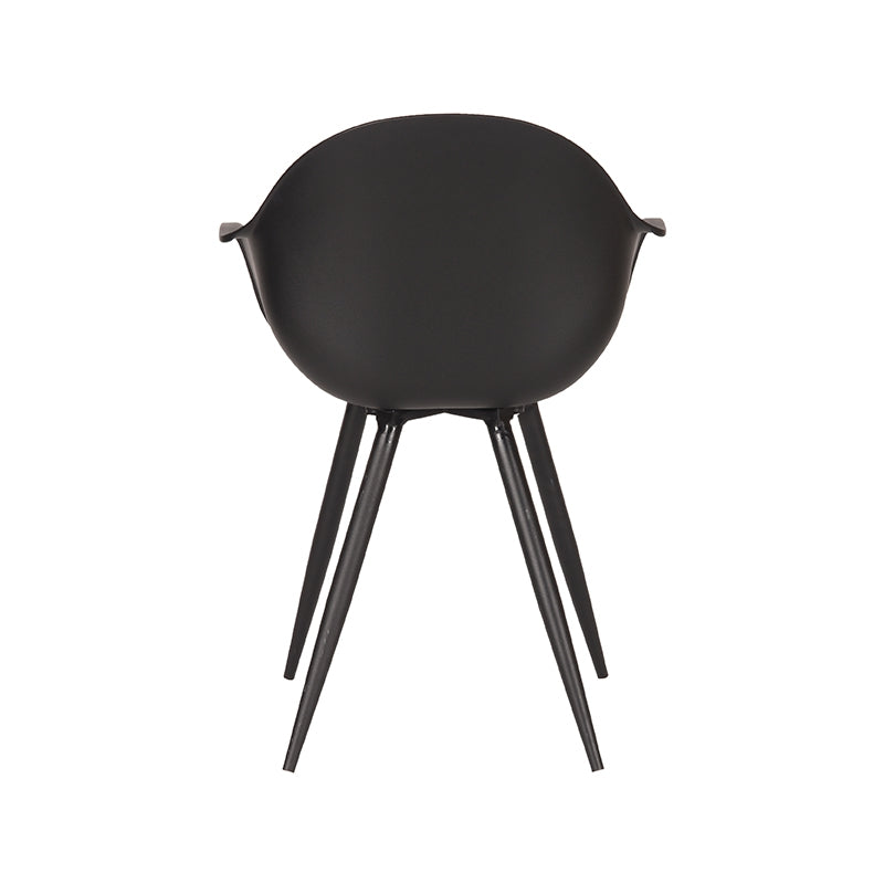 Eetkamerstoel Luca Zwart PP Zwart Metalen Frame 58x54x85 cm-Eetkamerstoelen-LABEL51