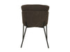 Eetkamerstoel Luca set van 2 - 57x60x81 - Espresso/zwart - Teddy/bouclé/metaal-Eetkamerstoelen-HSM Collection