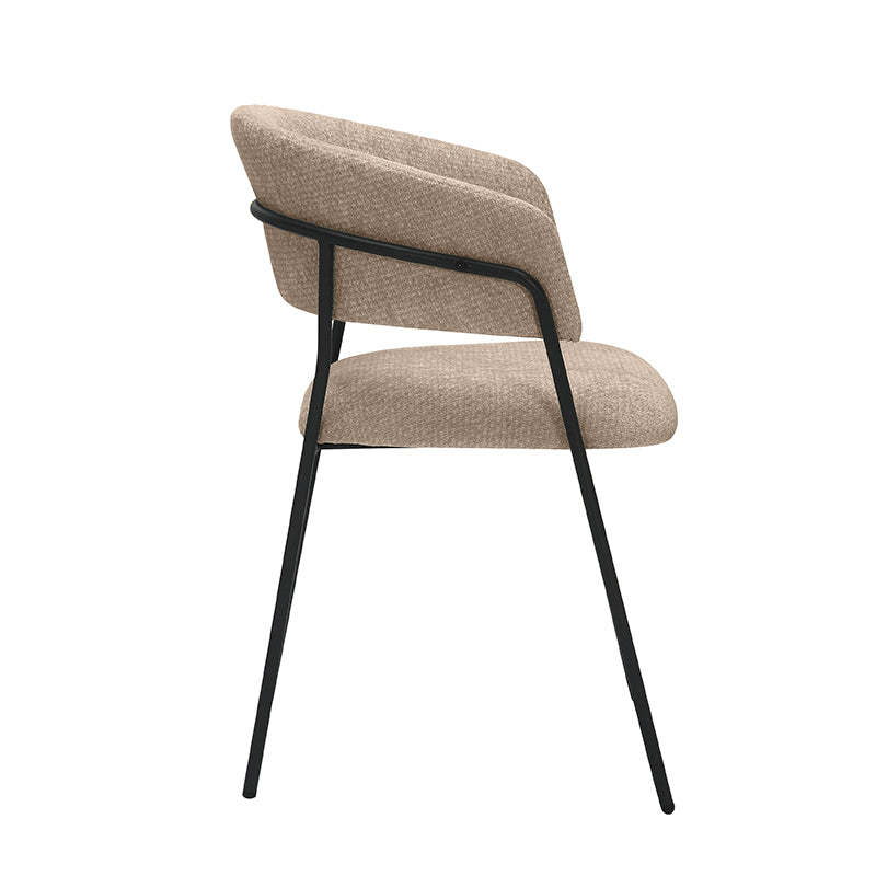 Eetkamerstoel Luuk Clay Elite Zwart Metalen Frame 58x45x80 cm-Eetkamerstoelen-LABEL51