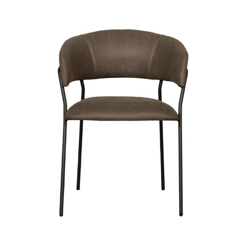 Eetkamerstoel Luuk Moss Micro Suede 58x45x80 cm-Eetkamerstoelen-LABEL51
