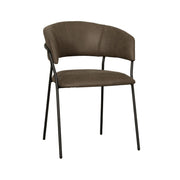 Eetkamerstoel Luuk Moss Micro Suede 58x45x80 cm-Eetkamerstoelen-LABEL51