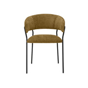Eetkamerstoel Luuk Stof Mustard 58x45x80 cm-Eetkamerstoelen-LABEL51