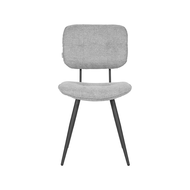 Eetkamerstoel Lux Zinc Weave Zwart Metalen Frame 49x60x87 cm-Eetkamerstoelen-LABEL51