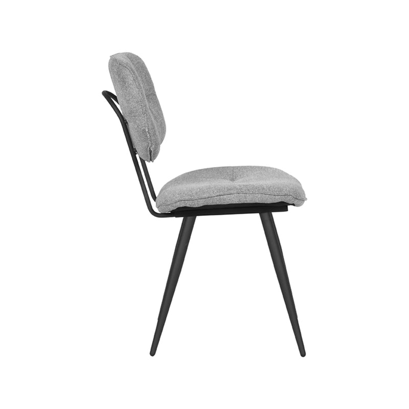 Eetkamerstoel Lux Zinc Weave Zwart Metalen Frame 49x60x87 cm-Eetkamerstoelen-LABEL51