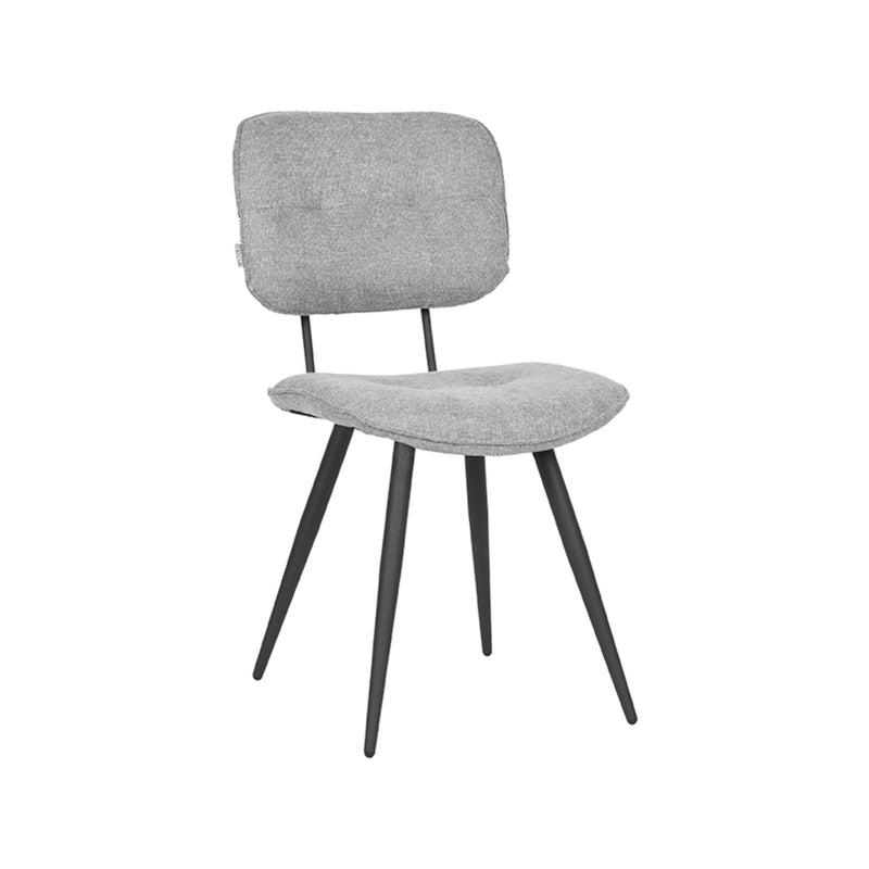 Eetkamerstoel Lux Zinc Weave Zwart Metalen Frame 49x60x87 cm-Eetkamerstoelen-LABEL51
