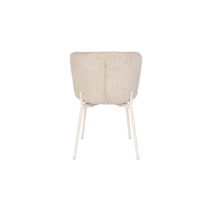 Eetkamerstoel Marion Off Polyester Wit 60x50 cm