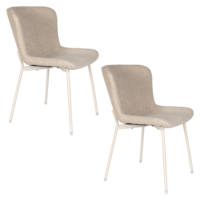 Eetkamerstoel Marion Off Polyester Wit 60x50 cm-Fauteuils-Creating Home