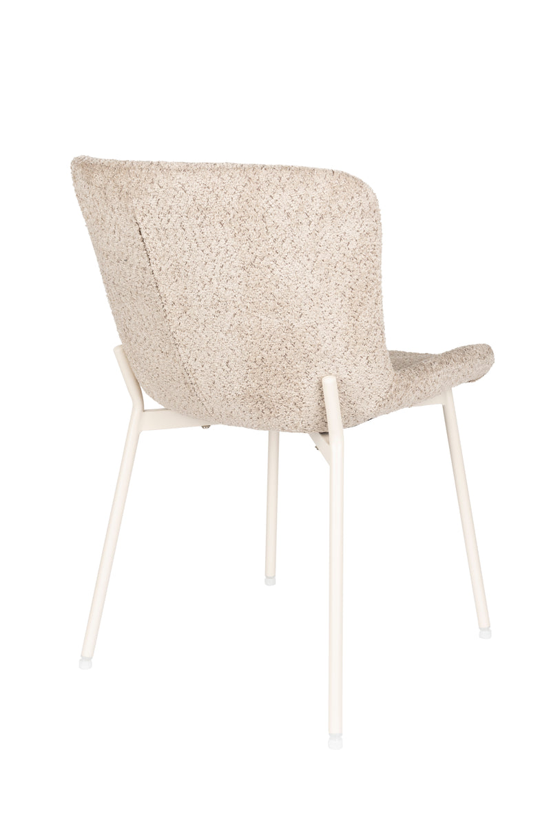 Eetkamerstoel Marion Polyester Bruin 58.5x46.5 cm-Eetkamerstoelen-Creating Home