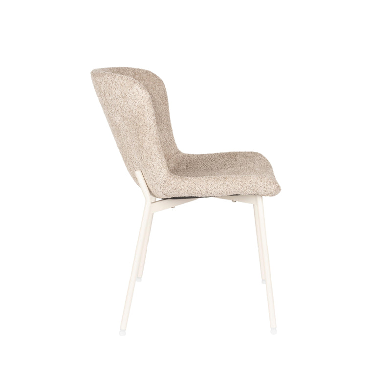 Eetkamerstoel Marion Polyester Bruin 58.5x46.5 cm-Eetkamerstoelen-Creating Home