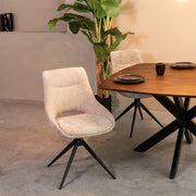 Eetkamerstoel Marlow Clay Elite Zwart Metalen Frame 48x63x86 cm-Eetkamerstoelen-LABEL51