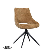 Eetkamerstoel Marlow Mustard Elite Draaibaar 48x63x86 cm-Eetkamerstoelen-LABEL51