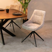 Eetkamerstoel Marlow Stone Elite Draaibaar 48x63x86 cm-Eetkamerstoelen-LABEL51