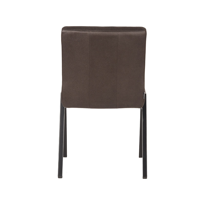 Eetkamerstoel Matz Antraciet Microvezel 50x60x86 cm-Eetkamerstoelen-LABEL51