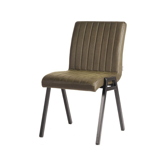 Eetkamerstoel Matz - Army green - Microfiber-Eetkamerstoelen-LABEL51